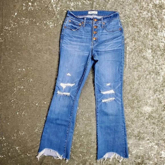 Madewell Denim - Madewell Cali Demi-Boot Distressed Jeans